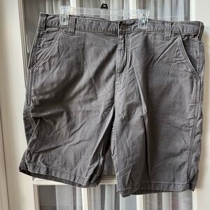 Carhartt Men's Gray Flat Front Cotton Shorts